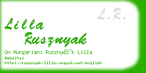 lilla rusznyak business card
